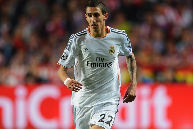 LISBON, PORTUGAL - MAY 24:  Angel Di Maria of Real Madrid in action during the UEFA Champions League Final between Real Madrid and Atletico de Madrid at Estadio da Luz on May 24, 2014 in Lisbon, Portugal.  (Photo by Michael Regan/Getty Images)