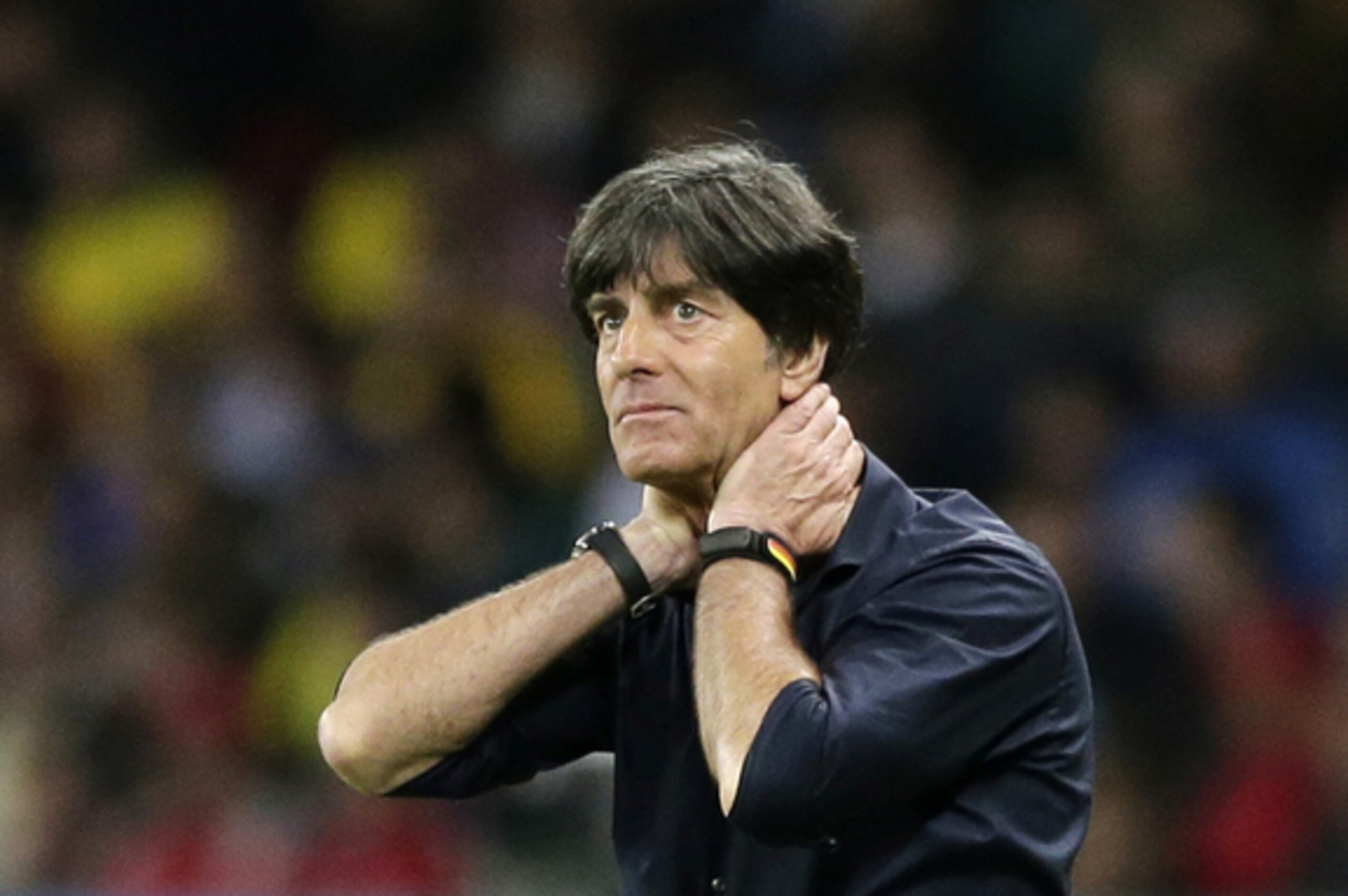 Germany's head coach Joachim Loew watches his team from the sidelines during the World Cup round of 16 soccer match between Germany and Algeria at the Estadio Beira-Rio in Porto Alegre, Brazil, Monday, June 30, 2014. (AP Photo/Matthias Schrader) Germany's head coach Joachim Loew watches his team from the sidelines during the World Cup round of 16 soccer match between Germany and Algeria at the Estadio Beira-Rio in Porto Alegre, Brazil, Monday, June 30, 2014. (AP Photo/Matthias Schrader)