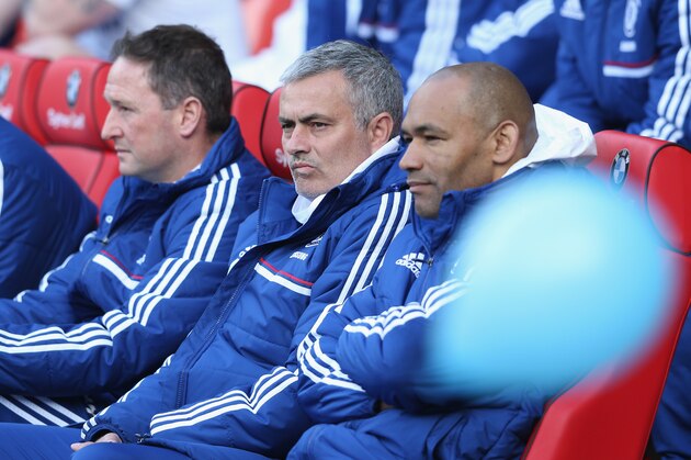 CARDIFF, WALES - MAY 11:  Jose Mourinho, the Chelsea manager looks on during the Barclays Premier League match between Cardiff City and Chelsea at the Cardiff City Stadium on May 11, 2014 in Cardiff, Wales.  (Photo by David Rogers/Getty Images)