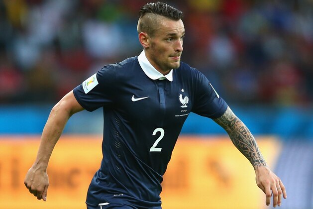 PORTO ALEGRE, BRAZIL - JUNE 15: Mathieu Debuchy of France controls the ball during the 2014 FIFA World Cup Brazil Group E match between France and Honduras at Estadio Beira-Rio on June 15, 2014 in Porto Alegre, Brazil. (Photo by Paul Gilham/Getty Images) PORTO ALEGRE, BRAZIL - JUNE 15: Mathieu Debuchy of France controls the ball during the 2014 FIFA World Cup Brazil Group E match between France and Honduras at Estadio Beira-Rio on June 15, 2014 in Porto Alegre, Brazil. (Photo by Paul Gilham/Getty Images)