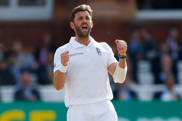 LONDON, ENGLAND - JUNE 14:  Liam Plunkett of England celebrates dismissing Prasanna Jayawardene of Sri Lanka during day three of the 1st Investec Test match between England and Sri Lanka at Lord's Cricket Ground on June 14, 2014 in London, England.  (Photo by Harry Engels/Getty Images)