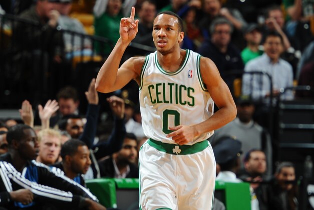 BOSTON, MA - DECEMBER 16: Avery Bradley #0 of the Boston Celtics celebrates a play against the Minnesota Timberwolves on December 16, 2013 at the TD Garden in Boston, Massachusetts.  NOTE TO USER: User expressly acknowledges and agrees that, by downloading and or using this photograph, User is consenting to the terms and conditions of the Getty Images License Agreement. Mandatory Copyright Notice: Copyright 2013 NBAE  (Photo by Brian Babineau/NBAE via Getty Images)