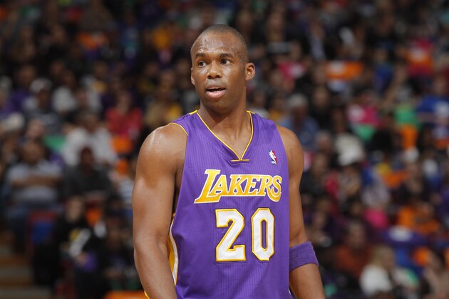 SACRAMENTO, CA - APRIL 2: Jodie Meeks #20 of the Los Angeles Lakers in a game against the Sacramento Kings on April 2, 2014 at Sleep Train Arena in Sacramento, California. NOTE TO USER: User expressly acknowledges and agrees that, by downloading and or using this photograph, User is consenting to the terms and conditions of the Getty Images Agreement. Mandatory Copyright Notice: Copyright 2014 NBAE (Photo by Rocky Widner/NBAE via Getty Images)