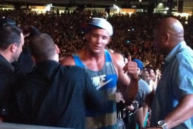 New England Patriots tight end Rob Gronkowski arrives at ESPN The Magazine's