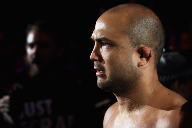 SYDNEY, AUSTRALIA - FEBRUARY 27:  BJ Penn of the USA walks into the arena before the start of his welterweight bout agains John Fitch of the USA as part of UFC 127 at Acer Arena on February 27, 2011 in Sydney, Australia.  (Photo by Mark Kolbe/Getty Images)