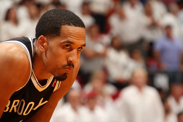 MIAMI, FL - May 8: Shaun Livingston #14 of the Brooklyn Nets during a game against the Miami Heat in Game Two of the Eastern Conference Semifinals of the 2014 NBA playoffs at the American Airlines Arena in Miami, Florida on May 8, 2014. NOTE TO USER: User expressly acknowledges and agrees that, by downloading and/or using this photograph, user is consenting to the terms and conditions of the Getty Images License Agreement. Mandatory copyright notice: Copyright NBAE 2014 (Photo by Issac Baldizon/NBAE via Getty Images)