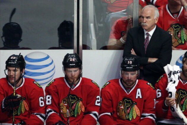 CHICAGO, IL - JUNE 01:  Joel Quenneville head coach of the Chicago Blackhawks looks on against the Los Angeles Kings during Game Seven of the Western Conference Final in the 2014 Stanley Cup Playoffs at United Center on June 1, 2014 in Chicago, Illinois.  (Photo by Tasos Katopodis/Getty Images)