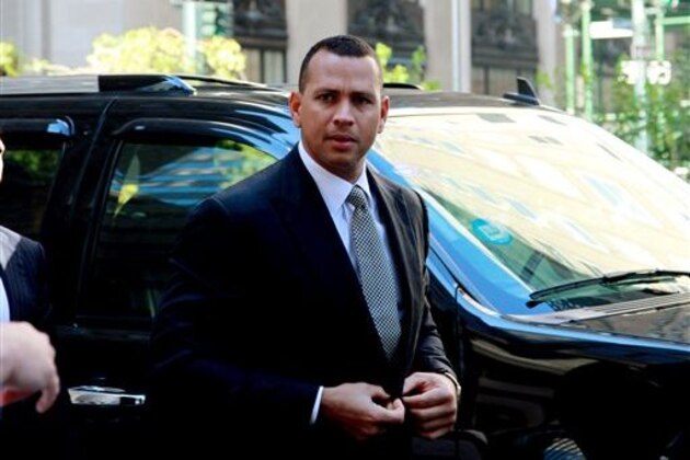FILE- In this Oct. 1, 2013, file photo, New York Yankees' Alex Rodriguez arrives at the offices of Major League Baseball for grievance hearing in New York. Rodriguez allegeldy paid $305,000 for evidence that could be used in the case involving the Biogenesis of America drug clinic, the Daily News reported Saturday, Oct. 19, 2013. The allegation was denied by a spokesman for the Yankees' third baseman. Rodriguez was suspended Aug. 5 but was allowed to keep playing pending a decision on the grievance. (AP Photo/David Karp, File)