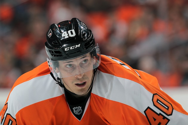 PHILADELPHIA, PA - APRIL 22:  Vincent Lecavalier #40 of the Philadelphia Flyers looks on against the New York Rangers in Game Three of the First Round of the 2014 Stanley Cup Playoffs at the Wells Fargo Center on April 22, 2014 in Philadelphia, Pennsylvania.  (Photo by Len Redkoles/NHLI via Getty Images)