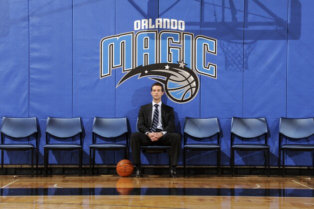 ORLANDO, FL - JUNE 21:  Orlando Magic General Manager Rob Hennigan poses for a portrait on June 21, 2012 at Amway Arena in Orlando, Florida.  NOTE TO USER: User expressly acknowledges and agrees that, by downloading and or using this photograph, User is consenting to the terms and conditions of the Getty Images License Agreement. Mandatory Copyright Notice: Copyright 2012 NBAE  (Photo by Fernando Medina/NBAE via Getty Images)