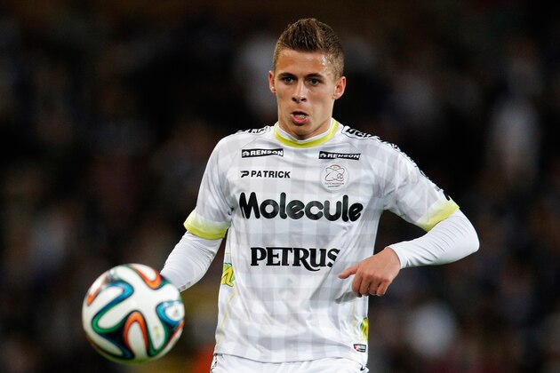 BRUSSELS, BELGIUM - APRIL 15:  Thorgan Hazard of Zulte in action during the Jupiler Pro League match between RSC Anderlecht and Zulte Waregem at Constant Vanden Stock Stadium on April 15, 2014 in Brussels, Belgium.  (Photo by Dean Mouhtaropoulos/Getty Images)