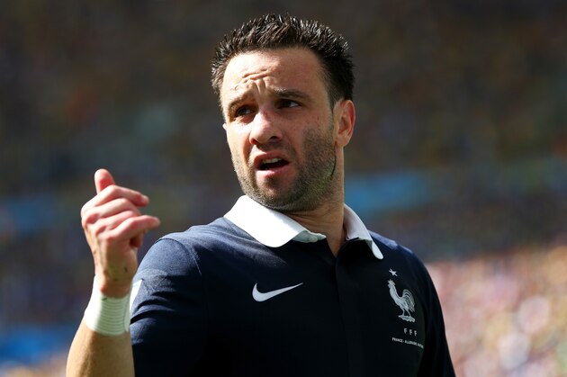RIO DE JANEIRO, BRAZIL - JULY 04: Mathieu Valbuena of France looks on during the 2014 FIFA World Cup Brazil Quarter Final match between France and Germany at Maracana on July 4, 2014 in Rio de Janeiro, Brazil.  (Photo by Jamie Squire/Getty Images)