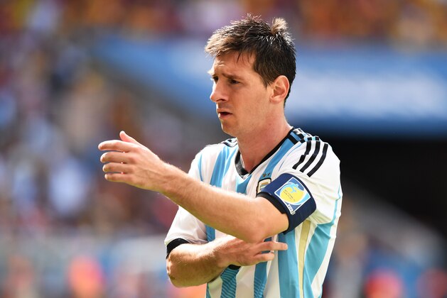 BRASILIA, DF - JULY 05: Lionel Messi of Argentina looks on during the 2014 FIFA World Cup Brazil Quarter Final match between Argentina and Belgium at Estadio Nacional on July 5, 2014 in Brasilia, Brazil. (Photo by Matthias Hangst/Getty Images) BRASILIA, DF - JULY 05: Lionel Messi of Argentina looks on during the 2014 FIFA World Cup Brazil Quarter Final match between Argentina and Belgium at Estadio Nacional on July 5, 2014 in Brasilia, Brazil. (Photo by Matthias Hangst/Getty Images)