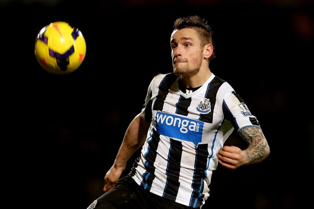 NORWICH, ENGLAND - JANUARY 28:  Mathieu Debuchy during the Barclays Premier League match between Norwich City and Newcastle United at Carrow Road on January 28, 2014 in Norwich, England.  (Photo by Scott Heavey/Getty Images)