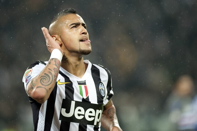 Juventus Arturo Vidal, of Chile, celebrates after scoring during a Serie A soccer match between Juventus and Sampdoria at the Juventus stadium, in Turin, Italy, Saturday, Jan. 18, 2014. (AP Photo/Massimo Pinca) Juventus Arturo Vidal, of Chile, celebrates after scoring during a Serie A soccer match between Juventus and Sampdoria at the Juventus stadium, in Turin, Italy, Saturday, Jan. 18, 2014. (AP Photo/Massimo Pinca)