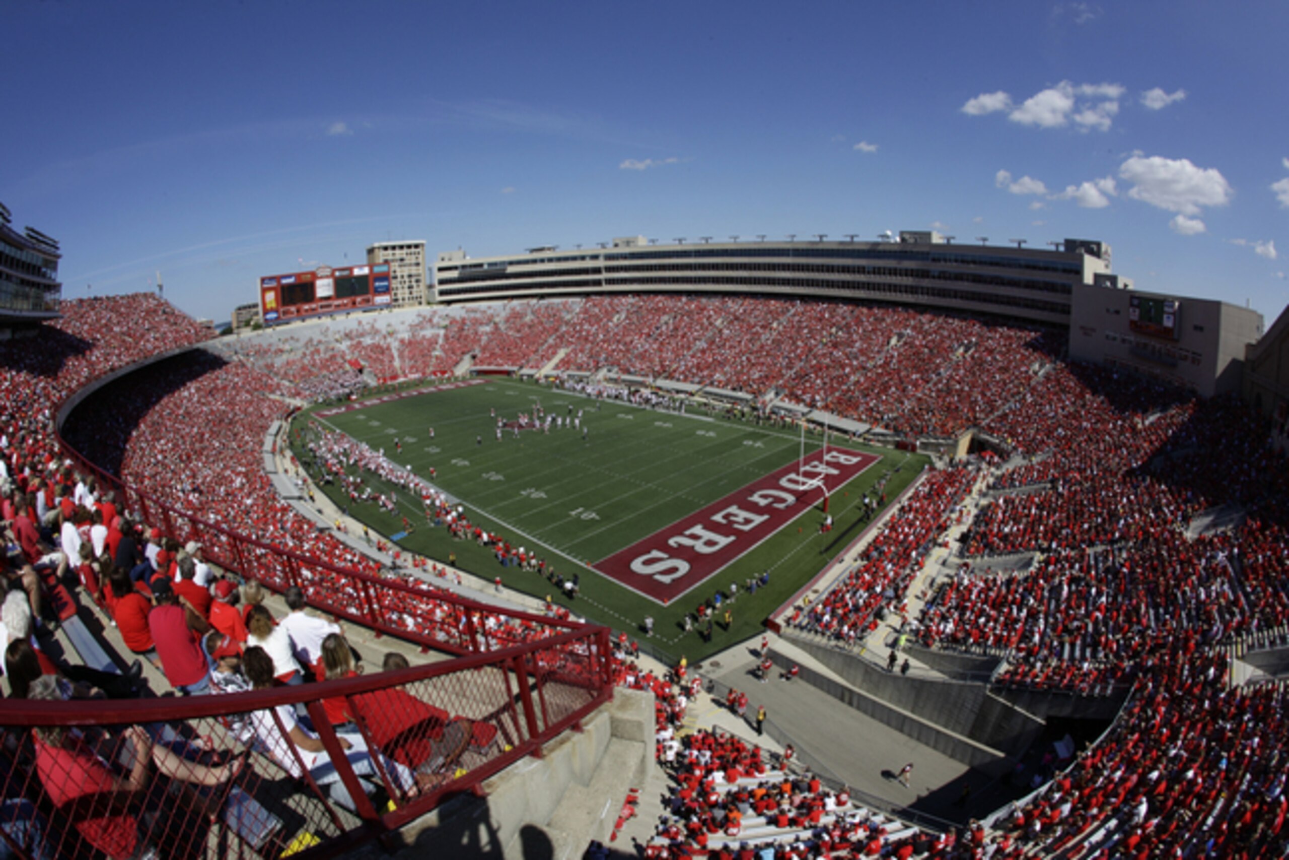 Camp Randall Stadium is seen during the second half of an NCAA college football game between Wisconsin and Oregon State Saturday, Sept. 10, 2011, in Madison, Wis. (AP Photo/Morry Gash)