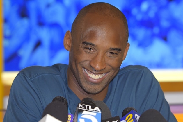 Kobe Bryant speaks during a news conference at the Kobe Basketball Academy for boys and girls, Wednesday, July 9, 2014, in Santa Barbara, Calif.  (AP Photo/Mark J. Terrill)