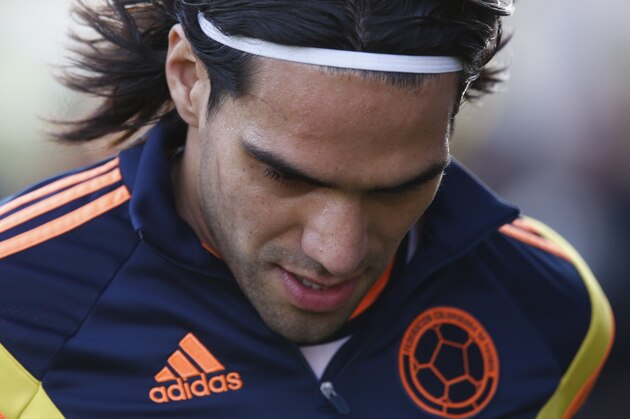 BUENOS AIRES, ARGENTINA - MAY 31: Radamel Falcao of Colombia looks on before the International Friendly Match between Colombia and Senegal at Pedro Bidegain Stadium on May 31, 2014 in Buenos Aires, Argentina. (Photo by Gabriel Rossi/Getty Images)