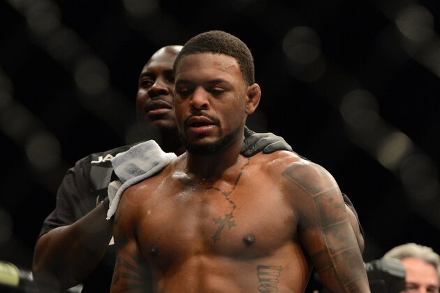 Dec 28, 2013; Las Vegas, NV, USA; Michael Johnson after his UFC featherweight bout against Gleison Tibau at the MGM Grand Garden Arena. Mandatory Credit: Jayne Kamin-Oncea-USA TODAY Sports Dec 28, 2013; Las Vegas, NV, USA; Michael Johnson after his UFC featherweight bout against Gleison Tibau at the MGM Grand Garden Arena. Mandatory Credit: Jayne Kamin-Oncea-USA TODAY Sports