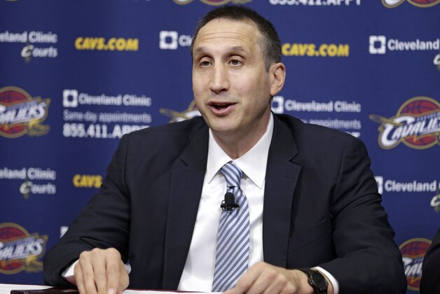 Cleveland Cavaliers new head coach David Blatt speaks to the media during a news conference Wednesday, June 25, 2014, in Independence, Ohio. Blatt spent the past two decades coaching in Israel, where he built a reputation as one of the international game’s top coaches. (AP Photo/Tony Dejak) Cleveland Cavaliers new head coach David Blatt speaks to the media during a news conference Wednesday, June 25, 2014, in Independence, Ohio. Blatt spent the past two decades coaching in Israel, where he built a reputation as one of the international game’s top coaches. (AP Photo/Tony Dejak)