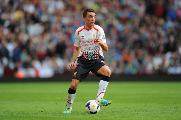 BIRMINGHAM, ENGLAND - AUGUST 24:  Liverpool player Iago Aspas in action during the Barclays Premier League match between Aston Villa and Liverpool at Villa Park on August 24, 2013 in Birmingham, England.  (Photo by Stu Forster/Getty Images)