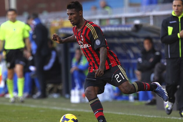 GENOA, ITALY - FEBRUARY 23:  Kevin Constant of AC Milan in action during the Serie A match between UC Sampdoria and AC Milan at Stadio Luigi Ferraris on February 23, 2014 in Genoa, Italy.  (Photo by Marco Luzzani/Getty Images)