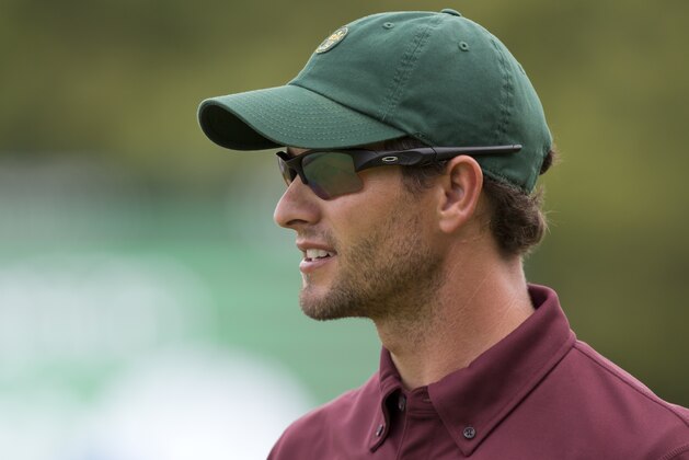 Adam Scott of Australia walks off the 5th tee during a practice round at the Royal Liverpool Golf Club prior to the start of the British Open Golf Championship, in Hoylake, England, Saturday, July 12, 2014. The 2014 Open Championship starts on Thursday, July 17. (AP Photo/Jon Super)