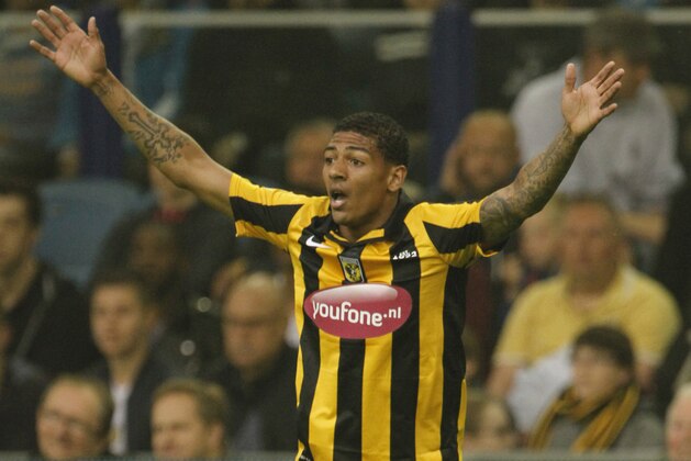 ARNHEM, NETHERLANDS - APRIL 27: Patrick van Aanholt of Vitesse Arnhem during the Dutch Eredivisie match between Vitesse Arnhem and Go Ahead Eagles at GelreDome on April 27, 2014 in Arnhem, Netherlands. (Photo by Anoek de Groot / EuroFootball / Getty Images)