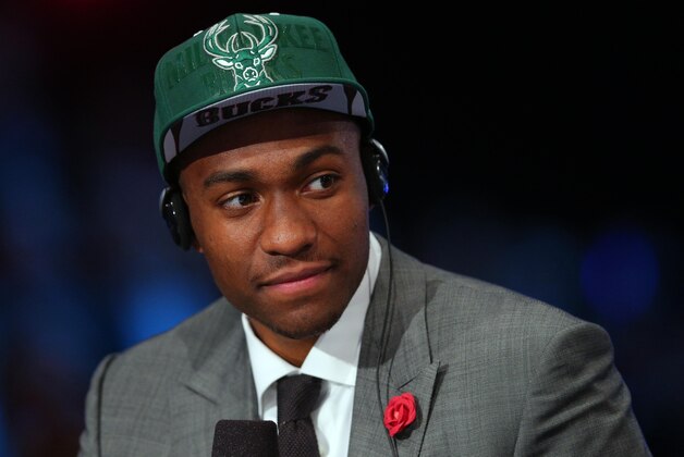 Jun 26, 2014; Brooklyn, NY, USA; Jabari Parker (Duke) is interviewed after being selected as the number two overall pick to the Milwaukee Bucks in the 2014 NBA Draft at the Barclays Center. Mandatory Credit: Brad Penner-USA TODAY Sports Jun 26, 2014; Brooklyn, NY, USA; Jabari Parker (Duke) is interviewed after being selected as the number two overall pick to the Milwaukee Bucks in the 2014 NBA Draft at the Barclays Center. Mandatory Credit: Brad Penner-USA TODAY Sports