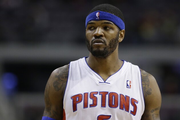Detroit Pistons forward Josh Smith (6) is seen during the second quarter of an NBA basketball game against the Charlotte Bobcats in Auburn Hills, Mich., Tuesday, Feb. 18, 2014. (AP Photo/Carlos Osorio)