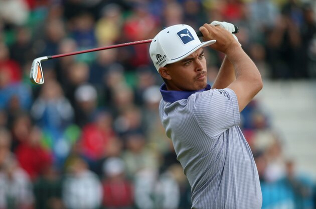 HOYLAKE, ENGLAND - JULY 19:  Rickie Fowler of the United States tees off on the 4th hole  during the third round of The 143rd Open Championship at Royal Liverpool on July 19, 2014 in Hoylake, England.  (Photo by Andrew Redington/Getty Images)