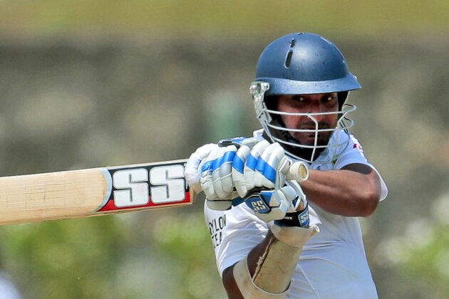 The bails fly off the wicket to dismiss Sri Lanka's Kumar Sangakkara, bowled out by South Africa's Morne Morkel in the third day of the first test cricket match between them  in Galle, Sri Lanka, Friday, July 18, 2014. (AP Photo/Eranga Jayawardena)