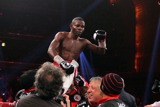 Apr 13, 2013; New York, NY, USA; Guillermo Rigondeaux celebrates his 12-round unanimous decision win over Nonito Donaire (not shown) at Radio City Music Hall. Mandatory Credit: Ed Mulholland-USA TODAY Sports Apr 13, 2013; New York, NY, USA; Guillermo Rigondeaux celebrates his 12-round unanimous decision win over Nonito Donaire (not shown) at Radio City Music Hall. Mandatory Credit: Ed Mulholland-USA TODAY Sports