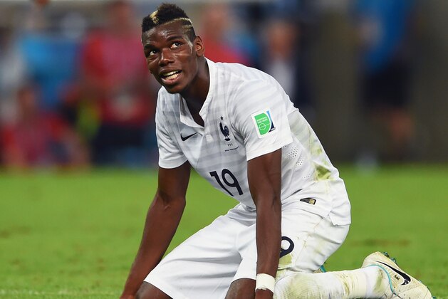 RIO DE JANEIRO, BRAZIL - JUNE 25:  Paul Pogba of France reacts after a missed chance during the 2014 FIFA World Cup Brazil Group E match between Ecuador and France at Maracana on June 25, 2014 in Rio de Janeiro, Brazil.  (Photo by Matthias Hangst/Getty Images)