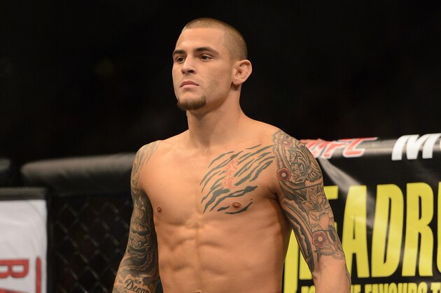 Dec 28, 2013; Las Vegas, NV, USA;    Dustin Poirier during his UFC Middleweight Bout against Diego Brandao (not pictured) at the MGM Grand Garden Arena. Poirier won the fight.  Mandatory Credit: Jayne Kamin-Oncea-USA TODAY Sports
