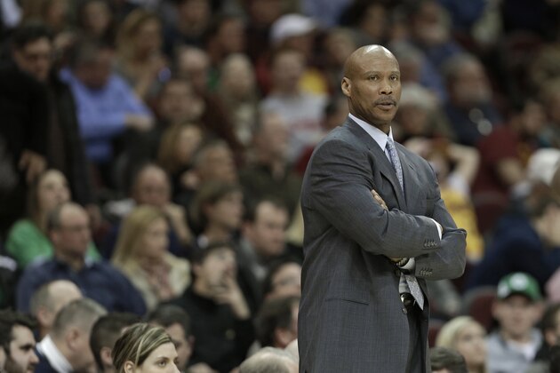 Cleveland Cavaliers head coach Byron Scott watches during an NBA basketball game against the Boston Celtics Tuesday, Jan. 22, 2013, in Cleveland. (AP Photo/Tony Dejak)