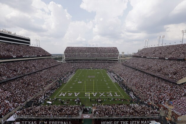 Kyle Field is shown during the first quarter of an NCAA college football game between Alabama and Texas A&M Saturday, Sept. 14, 2013 in College Station, Texas. (AP Photo/David J. Phillip)