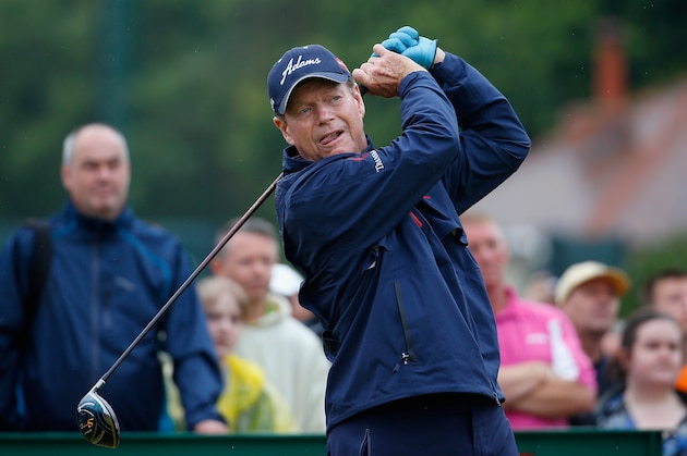 HOYLAKE, ENGLAND - JULY 19:  Tom Watson of the United States tees off on the 10th hole during the third round of The 143rd Open Championship at Royal Liverpool on July 19, 2014 in Hoylake, England.  (Photo by Tom Pennington/Getty Images)