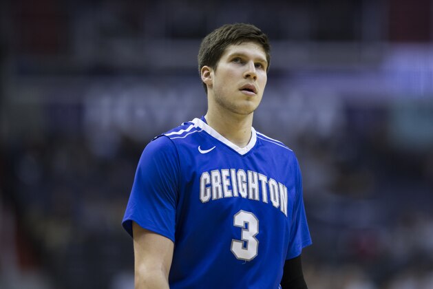 Creighton forward Doug McDermott (3) during the second half of an NCAA basketball game against Georgetown on Tuesday, March 4, 2014, in Washington. Georgetown defeated Creighton 75-63. (AP Photo/ Evan Vucci)
