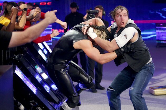 Dean Ambrose and Seth Rollins, not in an actual match.
