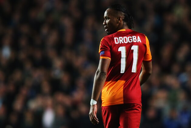 LONDON, ENGLAND - MARCH 18:  Didier Drogba of Galatasaray looks on during the UEFA Champions League Round of 16 second leg match between Chelsea and Galatasaray AS at Stamford Bridge on March 18, 2014 in London, England.  (Photo by Clive Rose/Getty Images)