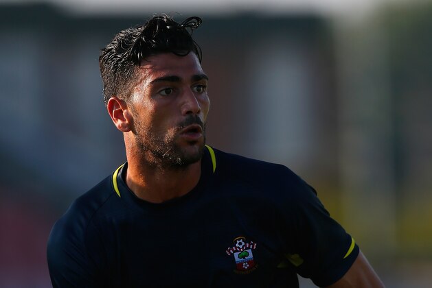 HASSELT, BELGIUM - JULY 17:  Graziano Pelle of Southampton in action during the pre-season friendly match between KSK Hasselt and Southampton at the Stedelijk Sportstadion on July 17, 2014 in Hasselt, Belgium.  (Photo by Harry Engels/Getty Images)
