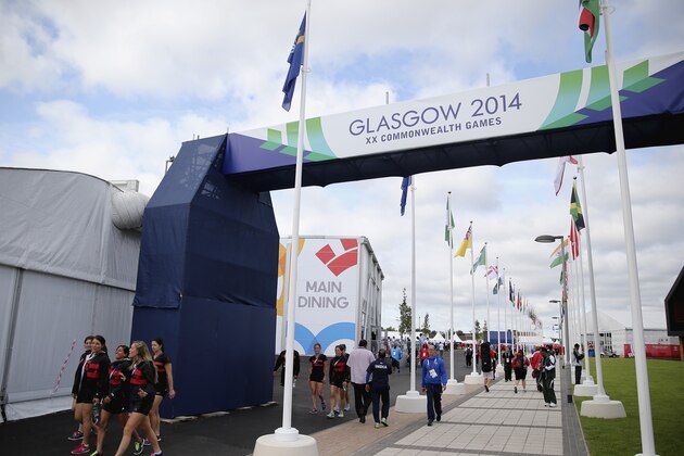 GLASGOW, SCOTLAND - JULY 21:  A general view of the Athletes Village ahead of 20th Glasgow Commonwealth Games 2014 on July 21, 2014 in Glasgow, Scotland.  (Photo by Francois Nel/Getty Images)