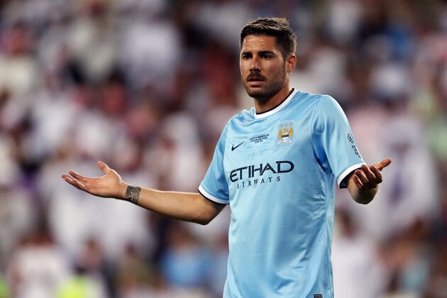 AL AIN, UNITED ARAB EMIRATES - MAY 15: Javi Garcia reacts during the friendly match between Al Ain and Manchester City at Hazza bin Zayed Stadium on May 15, 2014 in Al Ain, United Arab Emirates. (Photo by Francois Nel/Getty Images) AL AIN, UNITED ARAB EMIRATES - MAY 15: Javi Garcia reacts during the friendly match between Al Ain and Manchester City at Hazza bin Zayed Stadium on May 15, 2014 in Al Ain, United Arab Emirates. (Photo by Francois Nel/Getty Images)