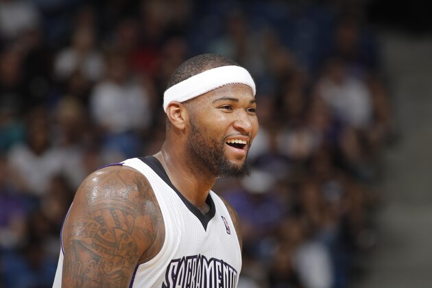SACRAMENTO, CA - MARCH 23:  DeMarcus Cousins #15 of the Sacramento Kings during a game against the Milwaukee Bucks at Sleep Train Arena on March 23, 2014 in Sacramento, California. NOTE TO USER: User expressly acknowledges and agrees that, by downloading and or using this photograph, User is consenting to the terms and conditions of the Getty Images Agreement. Mandatory Copyright Notice: Copyright 2014 NBAE (Photo by Rocky Widner/NBAE via Getty Images)