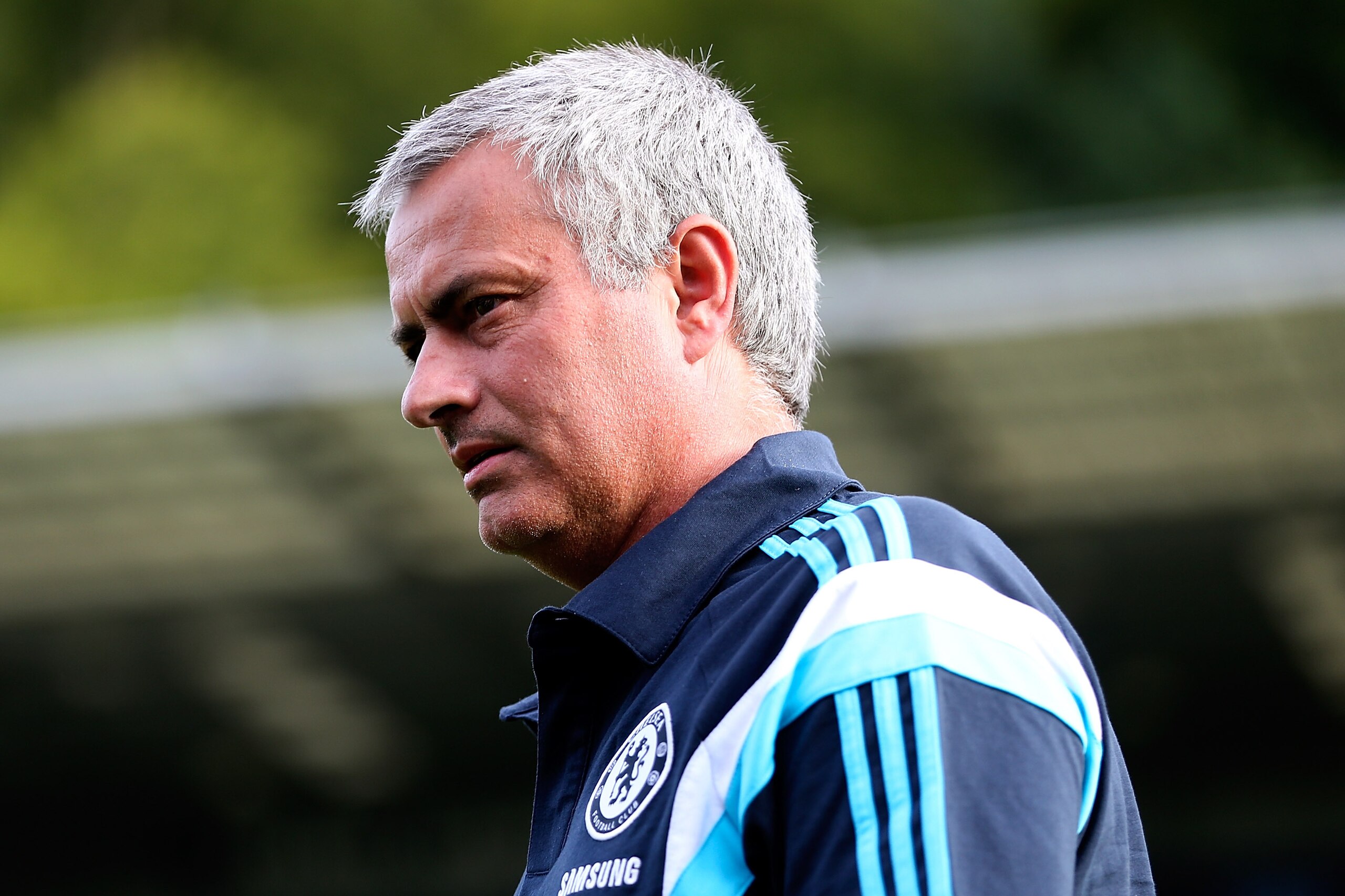 HIGH WYCOMBE, ENGLAND - JULY 16:  Chelsea manager Jose Mourinho looks on ahead of the pre season friendly match between Wycombe Wanderers and Chelsea at Adams Park on July 16, 2014 in High Wycombe, England.  (Photo by Ben Hoskins/Getty Images)