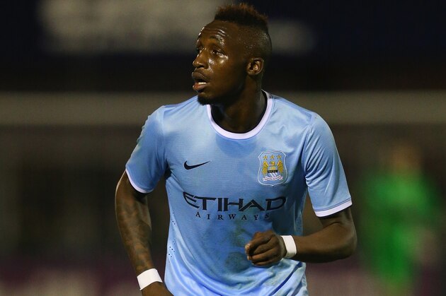 HYDE, ENGLAND - MARCH 18:  Seko Fofana of Manchester City in action during the UEFA Youth League Quarter Final match between Manchester City v SL Benfica at Ewen Fields on March 18, 2014 in Hyde, England.  (Photo by Alex Livesey/Getty Images)