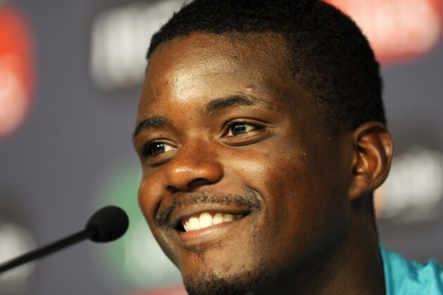 Portugal's William Carvalho attends a press conference after a training session in Campinas, Brazil, Friday, June 13, 2014. Portugal plays in group G of the Brazil 2014 soccer World Cup. (AP Photo/Paulo Duarte)