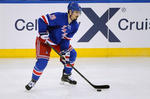 NEW YORK, NY - JUNE 11: Chris Kreider #20 of the New York Rangers plays against the Los Angeles Kings in Game Four of the 2014 Stanley Cup Final at Madison Square Garden on June 11, 2014 in New York City. (Photo by Noah Graham/NHLI via Getty Images) NEW YORK, NY - JUNE 11: Chris Kreider #20 of the New York Rangers plays against the Los Angeles Kings in Game Four of the 2014 Stanley Cup Final at Madison Square Garden on June 11, 2014 in New York City. (Photo by Noah Graham/NHLI via Getty Images)