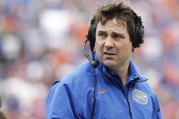 Nov 30, 2013; Gainesville, FL, USA; Florida Gators head coach WIll Muschamp against the Florida State Seminoles during the second quarter at Ben Hill Griffin Stadium. Mandatory Credit: Kim Klement-USA TODAY Sports